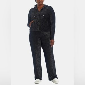 Juicy Couture Metallic Wale Velour Track Suit Set